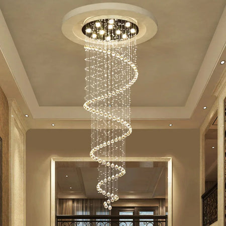 Chandelier - New Modern LED K9 Crystal Double Staircase Lamp SW-36210347 - SWEET-LIGHTS