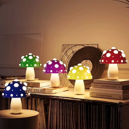 Table Lamp - Fly Amanita Mushroom Lamp with Dual Color LED G9 Bulb USB Rechargeable Desk Light SW-36210458 - SWEET-LIGHTS