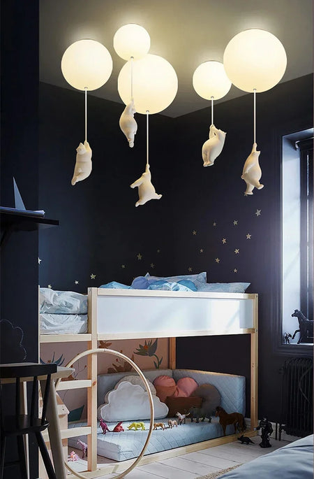 Children Lighting - Designer Polar Bear Pendant Chandelier LED Lamp SW-36210123 - SWEET-LIGHTS