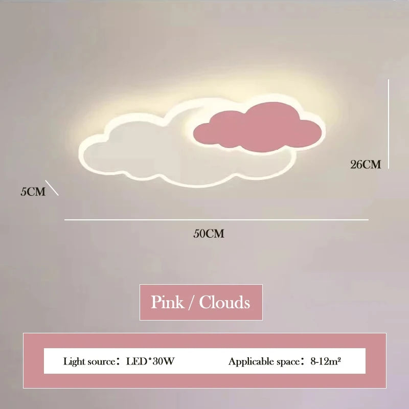 Children Lighting - Creative Cloud Children's Room LED Ceiling Light Modern Bedroom Study Lamp Nordic Designer Fixture SW-36210458 - SWEET-LIGHTS
