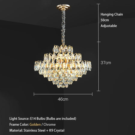 Chandelier - Luxury Crystal Big Chandeliers for Living Room Decor Modern Art Designer Luminaire Hight Ceiling Pendant Home Lamps Hall SW-36210927 - SWEET-LIGHTS