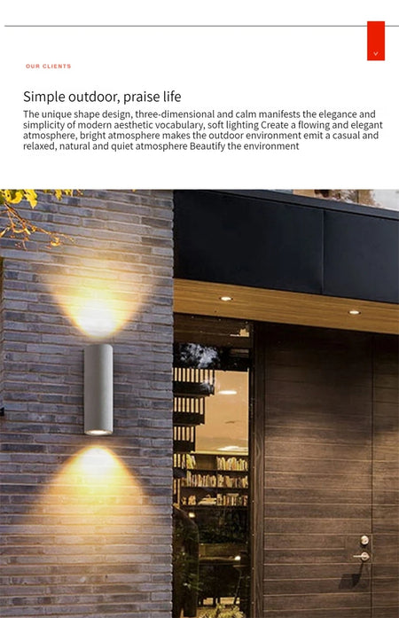 Outdoor Light - Industrial Concrete Wall Light Outdoor Waterproof Villa Garden Double Head Sconce Spotlight LED SW-36210345 - SWEET-LIGHTS