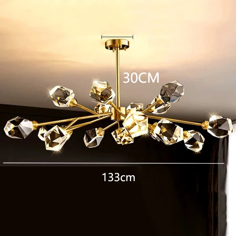 Pendant Light - Nordic All-Copper Molecular Chandelier LED SW-36210347 - SWEET-LIGHTS