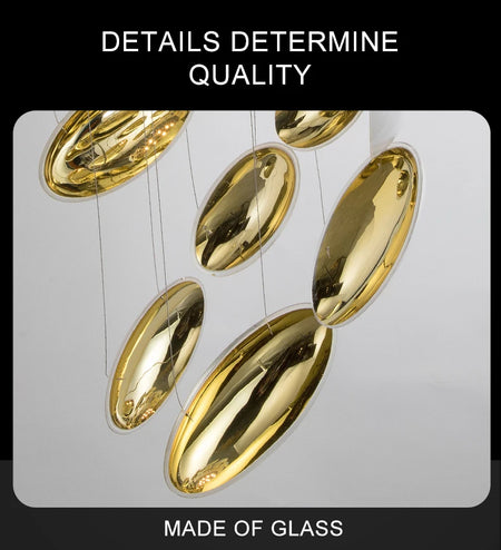 Chandelier - Luxury Lustre Bowl Hanging Chandelier Golden Dragon Egg SW-36210678 - SWEET-LIGHTS