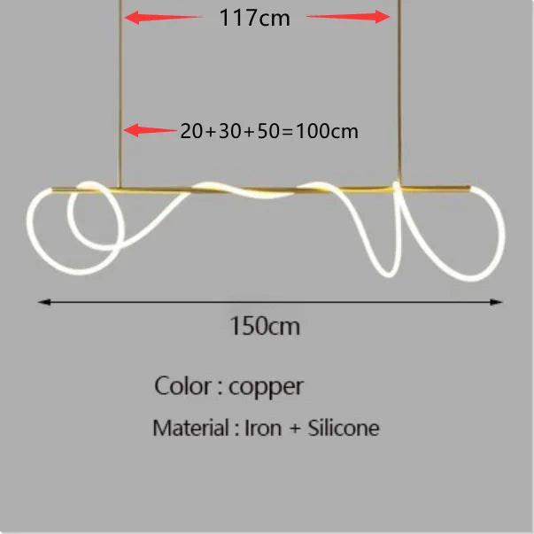 Pendant Light - Modern Long Hose LED Chandelier for Dining Room Kitchen Bar SW-36210347 - SWEET-LIGHTS