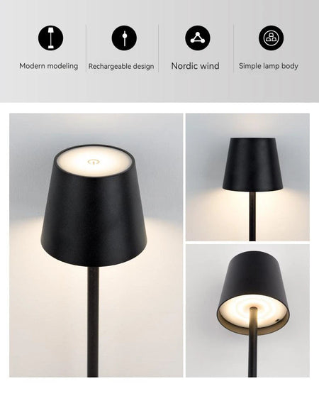 Table Lamp - 5200mAh USB Aluminum Alloy LED Rechargeable for Bar Living Room Reading Wireless SW-36210567 - SWEET-LIGHTS