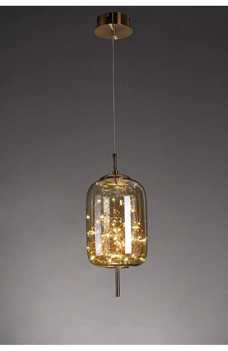 Pendant Light - Nordic Net Red Bedside Chandelier Glass SW-36210345 - SWEET-LIGHTS