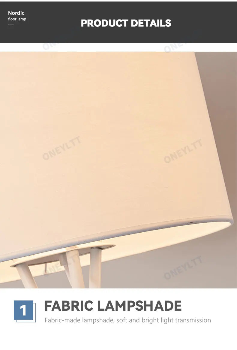 Floor Lamp - Scandinavian Fabric Led Tripod Design Light SW-36210347 - SWEET-LIGHTS