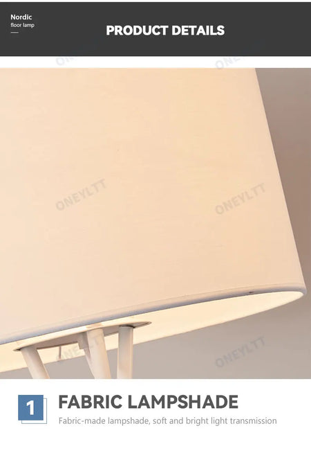 Floor Lamp - Scandinavian Fabric Led Tripod Design Light SW-36210347 - SWEET-LIGHTS