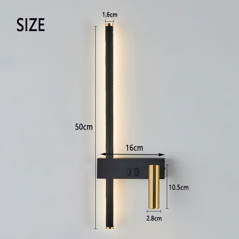 Wall Light - New Reading Minimalist Wall Lamps Bedside Switch SW-36210345 - SWEET-LIGHTS