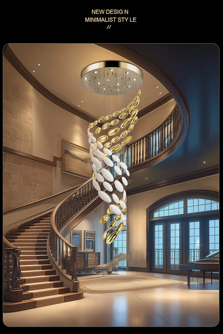 Chandelier - Luxury Lustre Bowl Hanging Chandelier Golden Dragon Egg SW-36210678 - SWEET-LIGHTS