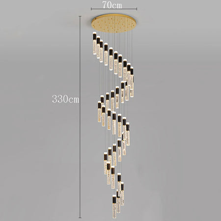 Pendant Light - Modern Crystal Stair Chandelier LED Indoor Lighting SW-36210457 - SWEET-LIGHTS