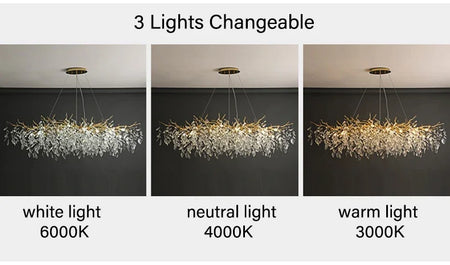 Chandelier - Luxury Gold Crystal LED Pendant Lamp Indoor Villa Lighting SW-36210457 - SWEET-LIGHTS