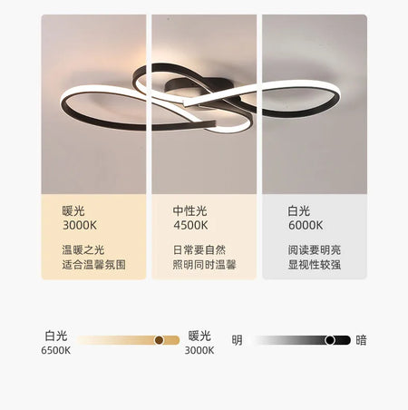 Ceiling Light - New Modern Led Black Lamp for Living Room Bedroom Study SW-36210234 - SWEET-LIGHTS