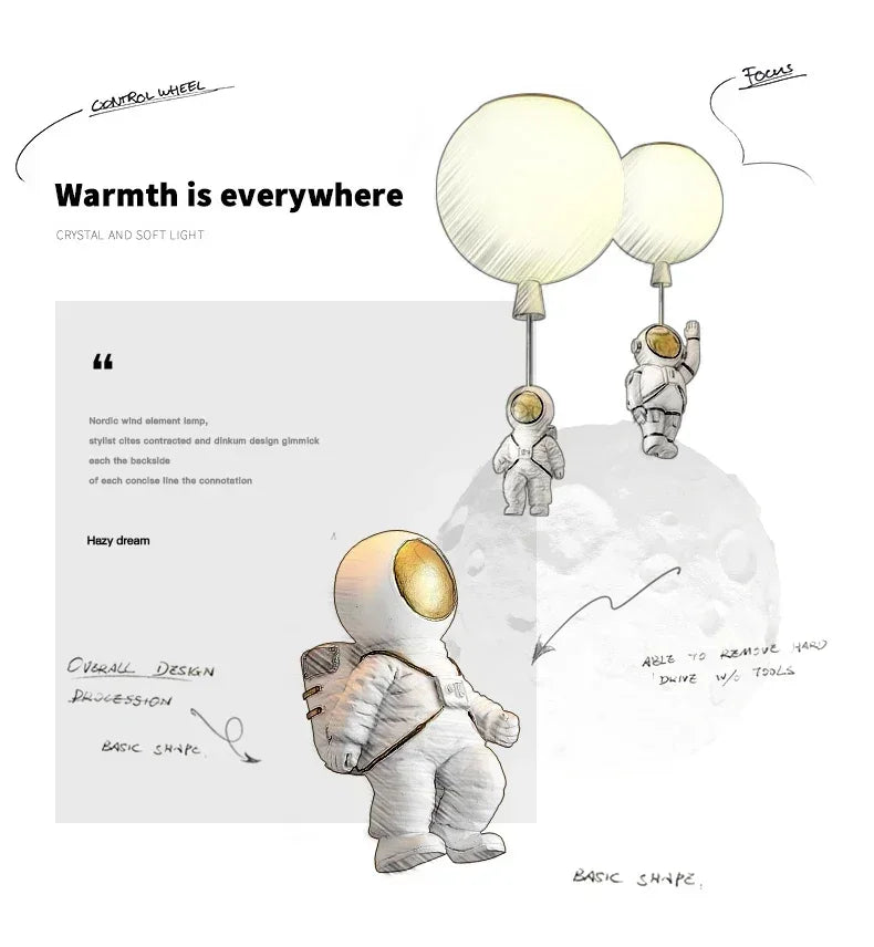 Children Lighting - Modern LED Astronaut Balloon Pendant Lamp SW-36210458 - SWEET-LIGHTS
