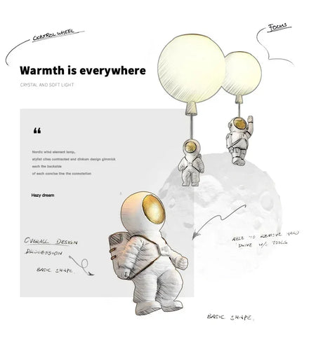 Children Lighting - Modern LED Astronaut Balloon Pendant Lamp SW-36210458 - SWEET-LIGHTS