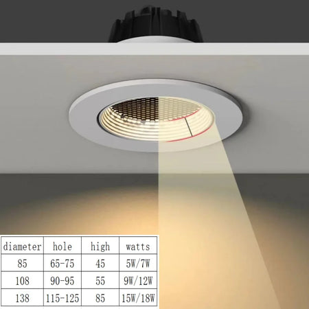 Spotlight - Double-Layer Anti-Glare Cellular Indoor Spot Light AC85-265V SW-36210789 - SWEET-LIGHTS