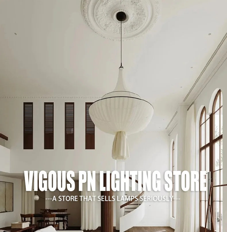 Pendant Light - Japanese Retro Wabi Sabi Cloth Chandelier Home Pendant Lights Room Decor SW-36210578 - SWEET-LIGHTS