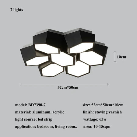 Ceiling Light - Nordic Designer Honeycomb Ceiling Lamp LED Alloy SW-36210345 - SWEET-LIGHTS