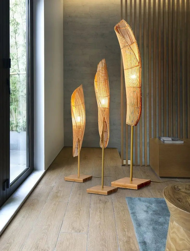 Floor Lamp - Vintage Bamboo Weaving Lamp for Bedroom SW-36210923 - SWEET-LIGHTS