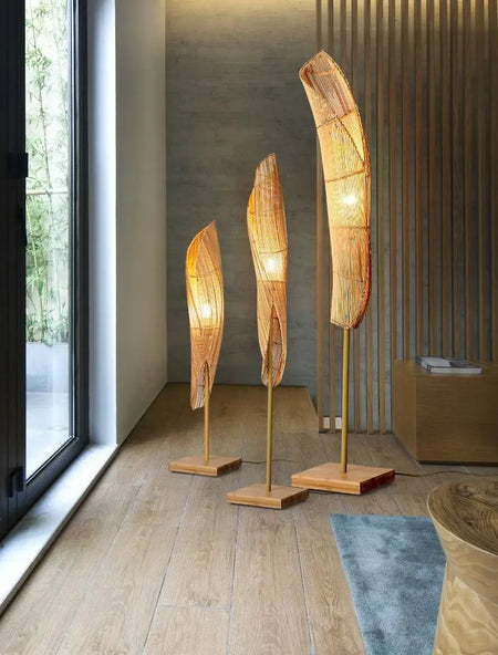 Floor Lamp - Vintage Bamboo Weaving Lamp for Bedroom SW-36210923 - SWEET-LIGHTS