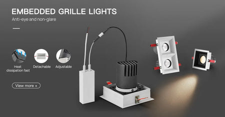 Spotlight - SCON Recessed Spotlight Square Rimless LED Downlight Anti-glare Embedded Ceiling Lamps 110V-240V SW-36210789 - SWEET-LIGHTS