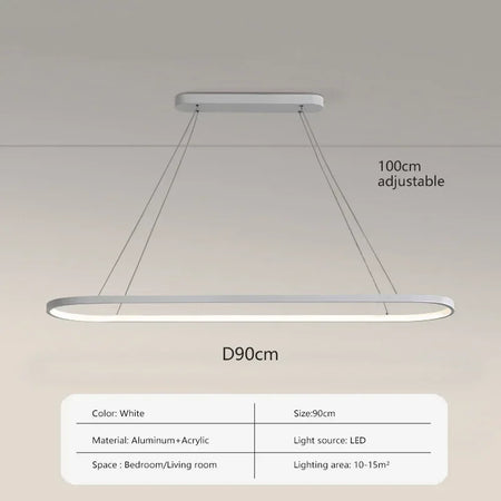 Pendant Light - Modern LED 70/90cm Elliptical Lamp SW-36210789 - SWEET-LIGHTS