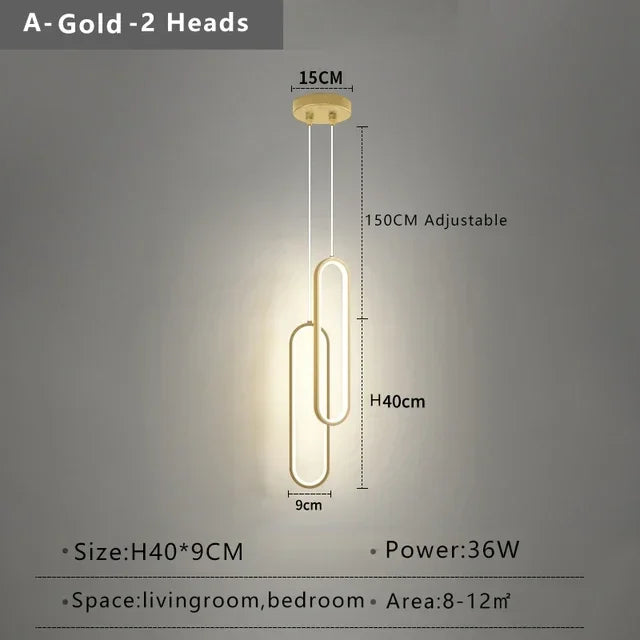 Pendant Light - Modern LED Black Gold Circular Chandelier SW-36210789 - SWEET-LIGHTS