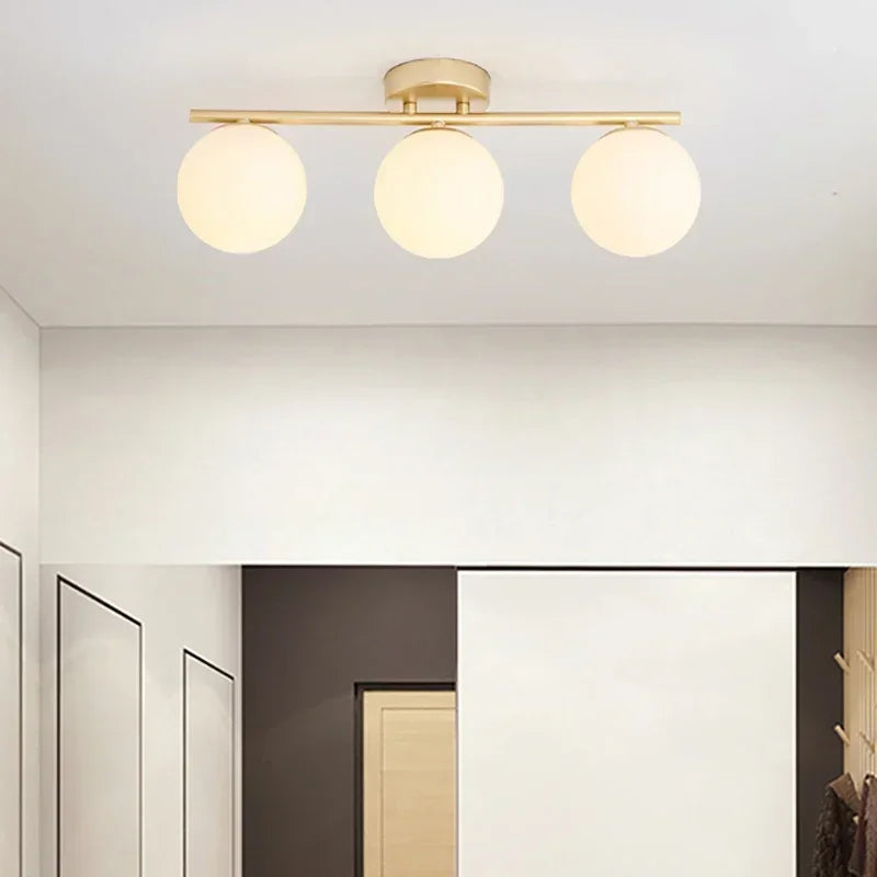 Ceiling Light - Nordic LED Iron Glass Lamp Gold Corridor Aisle SW-36210789 - SWEET-LIGHTS