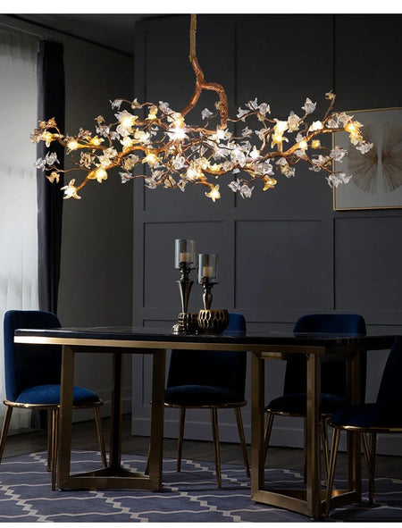 Chandelier - Style Vintage Copper Flower LED Light SW-36210458 - SWEET-LIGHTS