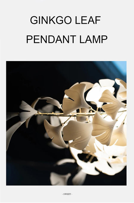 Chandelier - Nordic Ginkgo Leaf Hanging Light for Modern Spaces SW-36210789 - SWEET-LIGHTS