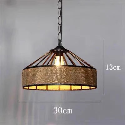 Pendant Light - Vintage Hemp Rope LED Industrial Chandelier SW-36210347 - SWEET-LIGHTS