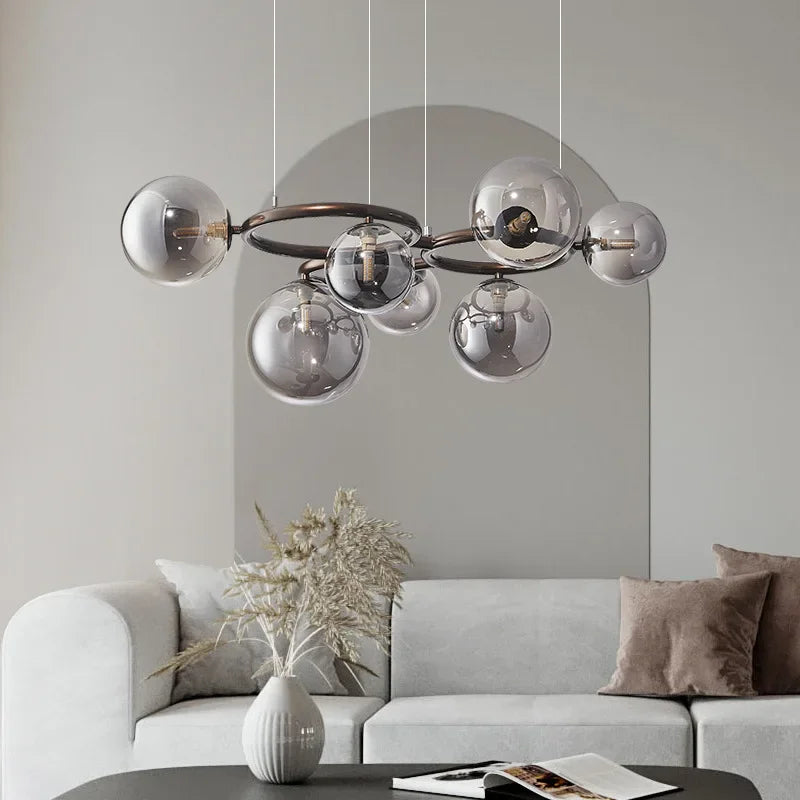 Pendant Light - Magic Beans Chandelier Smoke Grey Glass SW-36210789 - SWEET-LIGHTS