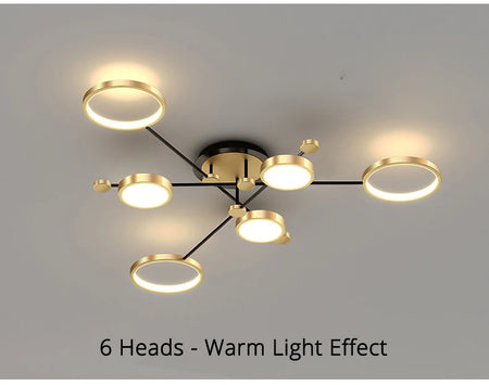 Ceiling Light - Modern LED Chandelier Gold Frame Indoor SW-36210347 - SWEET-LIGHTS
