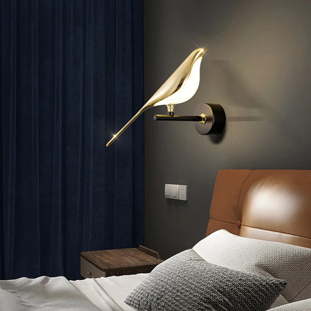 Wall Light - Creative Bird 360° Rotatable LED Wall Lamp Golden Touch Switch SW-36210457 - SWEET-LIGHTS