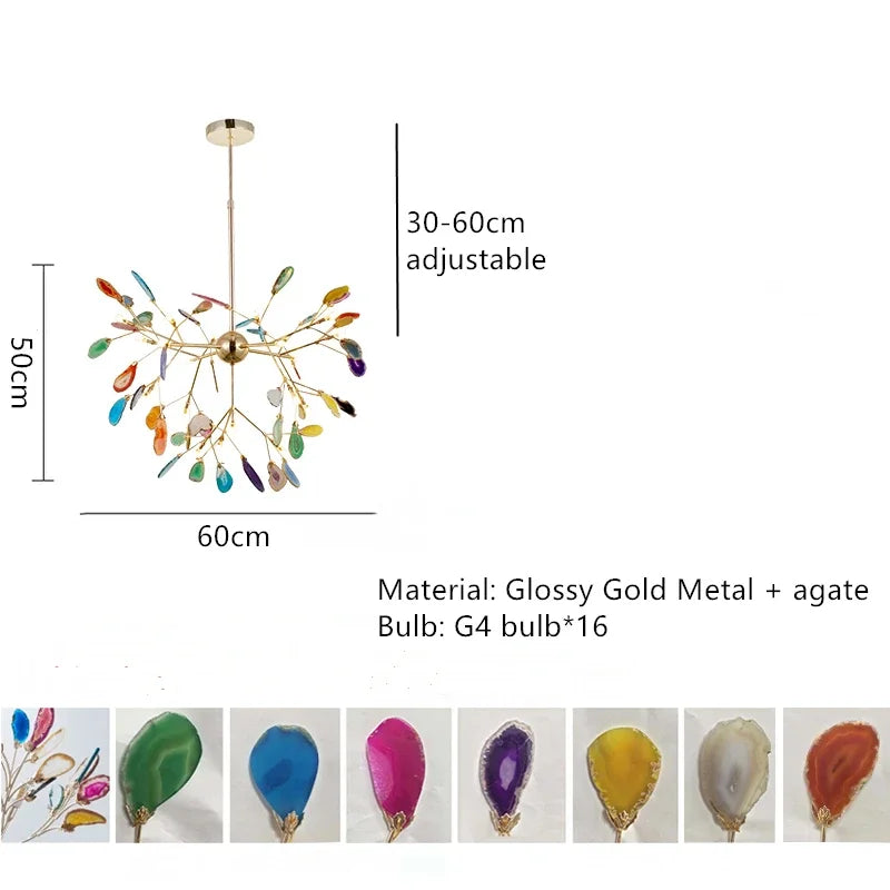 Pendant Light - Firefly Chandelier Agate Postmodern Luxury SW-36210478 - SWEET-LIGHTS
