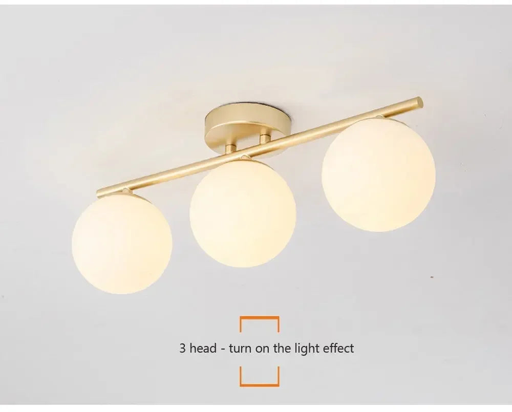 Ceiling Light - Nordic LED Iron Glass Lamp Gold Corridor Aisle SW-36210789 - SWEET-LIGHTS