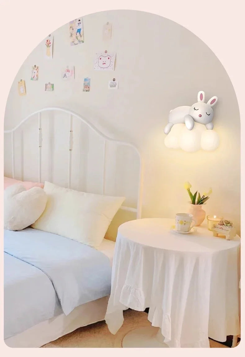 Children Lighting - White Clouds Bear Wall Lamps LED Children's Room Lamp Modern Warm Decor SW-36210345 - SWEET-LIGHTS
