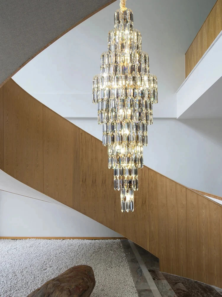 Chandelier - Duplex Building Villa Living Room Crystal Lamp SW-36210457 - SWEET-LIGHTS