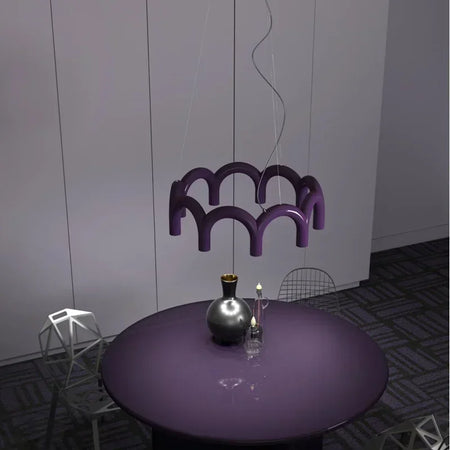 Pendant Light - Long Arch Chandelier LED Multi-color Macaron Lamp SW-36210346 - SWEET-LIGHTS