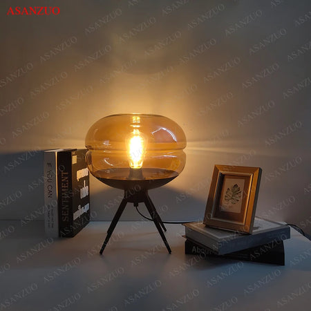 Table Lamp - Modern Blue Glass E27 Desk Lamp for Bedroom Decor SW-36210457 - SWEET-LIGHTS
