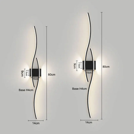 Wall Light - Indoor LED Wall Lamps for Bedroom Black Gold SW-36210458 - SWEET-LIGHTS