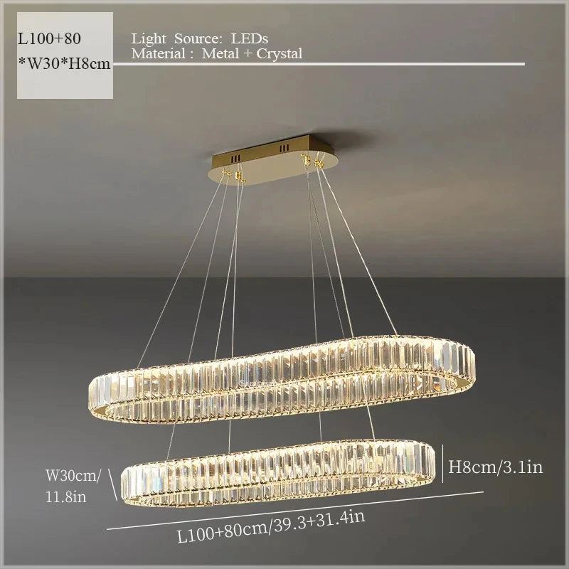 Pendant Light - Led Luxury Crystal Ceiling Pendant Lamp for Living Room and Dining SW-36210347 - SWEET-LIGHTS