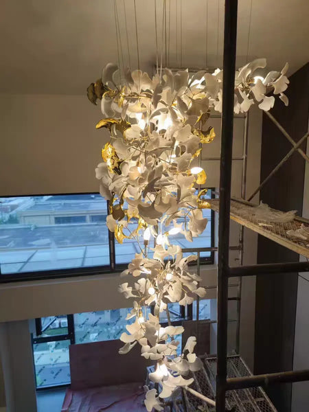 Chandelier - Nordic Ginkgo Leaf Hanging Light for Modern Spaces SW-36210789 - SWEET-LIGHTS