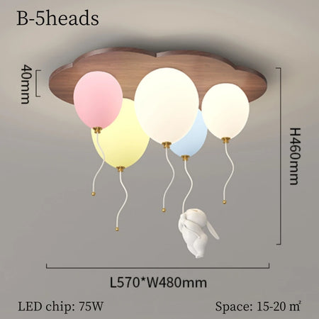 Children Lighting - Modern Balloon LED Ceiling Light for Kids Room SW-36210578 - SWEET-LIGHTS