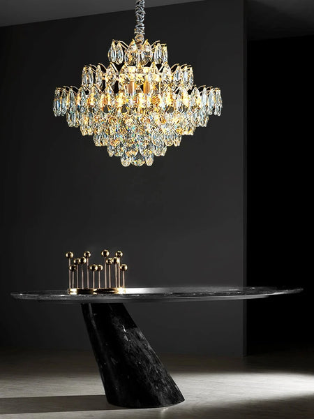 Chandelier - Luxury Crystal Big Chandeliers for Living Room Decor Modern Art Designer Luminaire Hight Ceiling Pendant Home Lamps Hall SW-36210927 - SWEET-LIGHTS