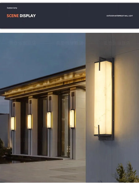 Outdoor Light - LED Lmitated Marble Wall Lamp Waterproof AC110V 220V Stainless Steel Sconce SW-36210347 - SWEET-LIGHTS