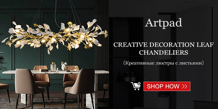Chandelier - Nordic Modern Long Ginko Leaf Pendant Light for Living Room Dining Room Bedroom Kitchen SW-36210478 - SWEET-LIGHTS