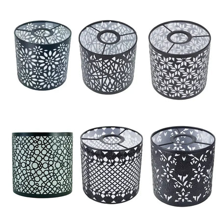 Lampshade - 150mm Modern Cylinder Metal Lampshade with Cutout Design SW-36210457 - SWEET-LIGHTS