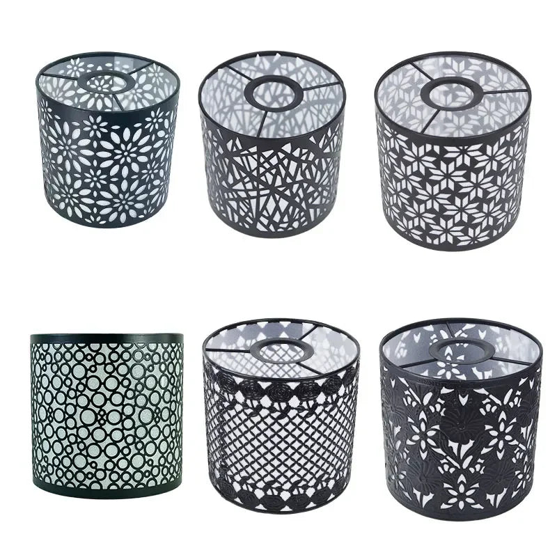 Lampshade - 150mm Modern Cylinder Metal Lampshade with Cutout Design SW-36210457 - SWEET-LIGHTS